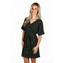 Dark Green Button Front Work Dress