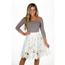 Cute Ivory A-Line Skirt