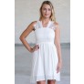 Cute White Summer Dress, White Sundress Online, Boutique Dresses