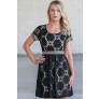 Black Lace A-Line Dress, Cute Little Black Dress, Juniors Online Boutique Dress