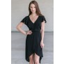 Black Ruffle High Low Dress, Black Summer Dress, Flowy Black Dress Online