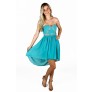 Teal Embellished High Low Rhinestone Dress | Cute Teal Beaded Homecoming Dress | 