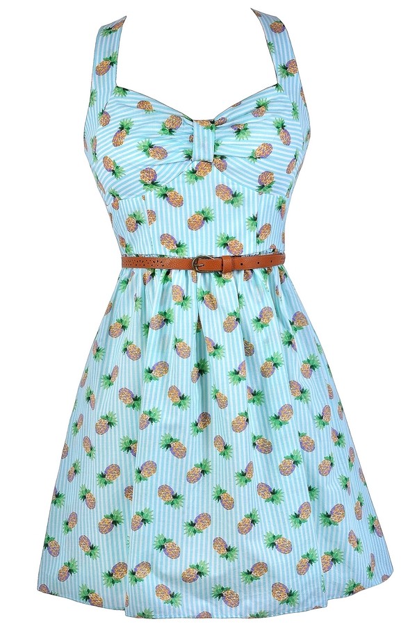 Dress Pineapple pineapple print dress pineapple stripe dress retro Dress Pineapple pineapple print dress pineapple stripe dress retro