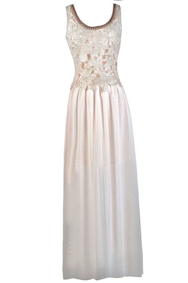 Cream Lace Boho Maxi Dress Boho Dress Lace Cream Maxi Dress Lace Maxi Dress  Boho Dresses