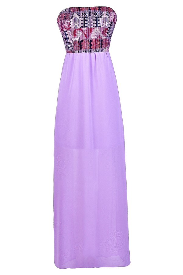 patterned maxi dress