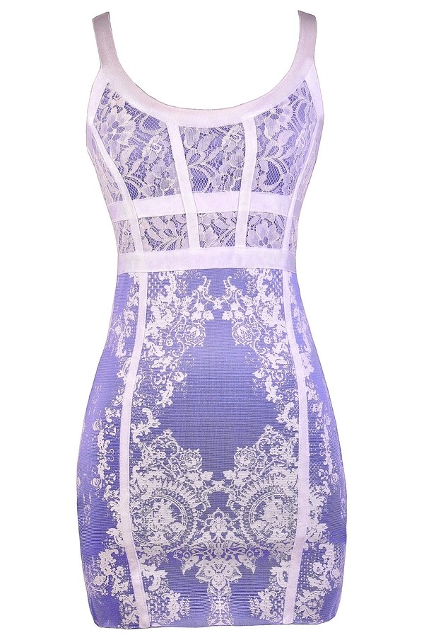 purple and white combination dress