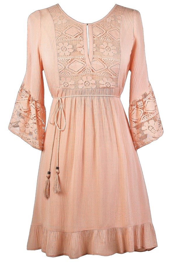 boho blush maxi dress