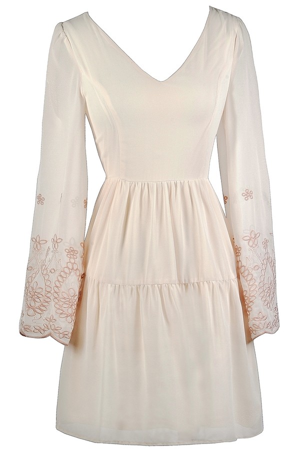 cream bohemian dress