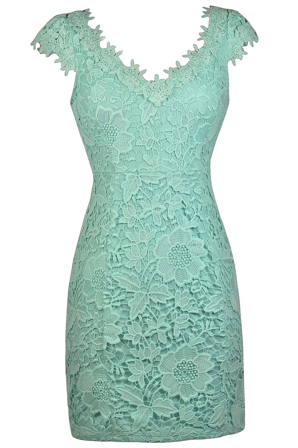 Cerise Dress in Mint