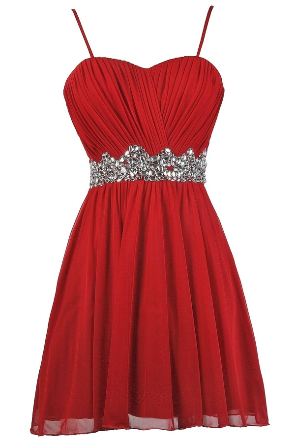 Cute red party dresses sale