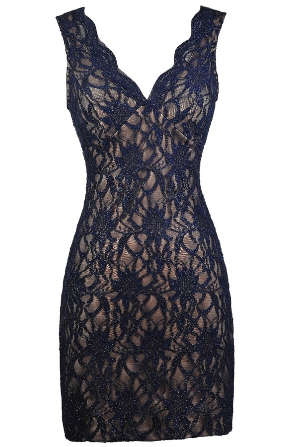 Kellie Lace Dress Navy