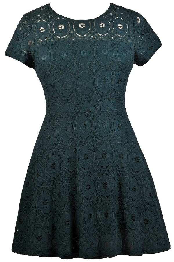 Cute Plus Size Dress | Plus Size Green Lace Dress | Lily Boutique