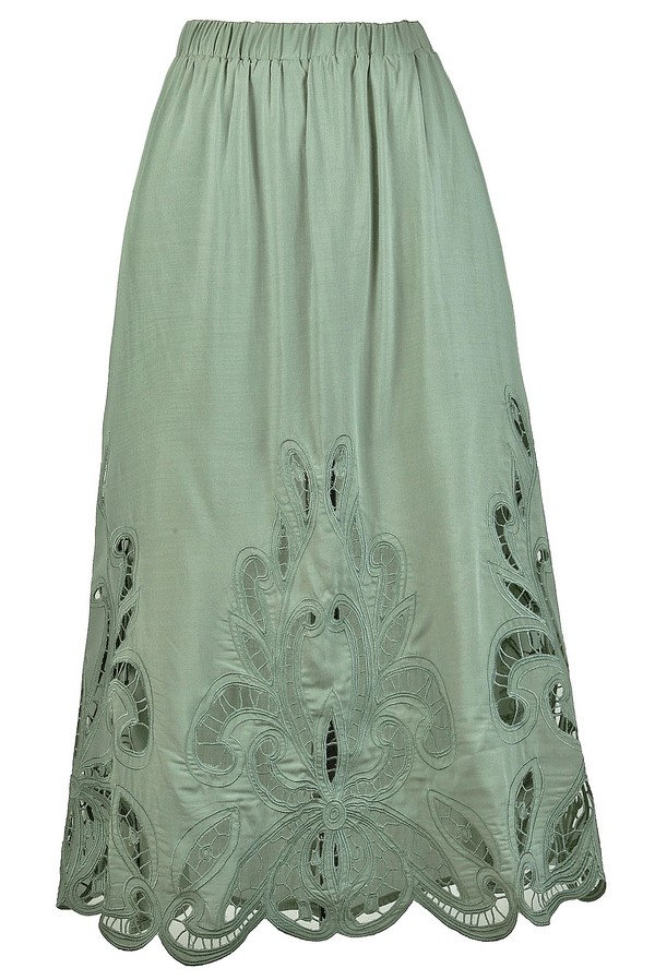 COBI SKIRT - GREEN : SAGE : SAGE GLITTER | Tiger Mist