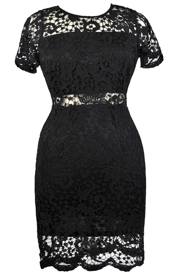 monochrome cocktail dress