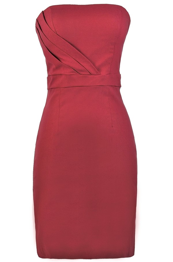 Wine Cocktail Dress, Burgundy Wine Party Dress, Cute Valentine's Day
