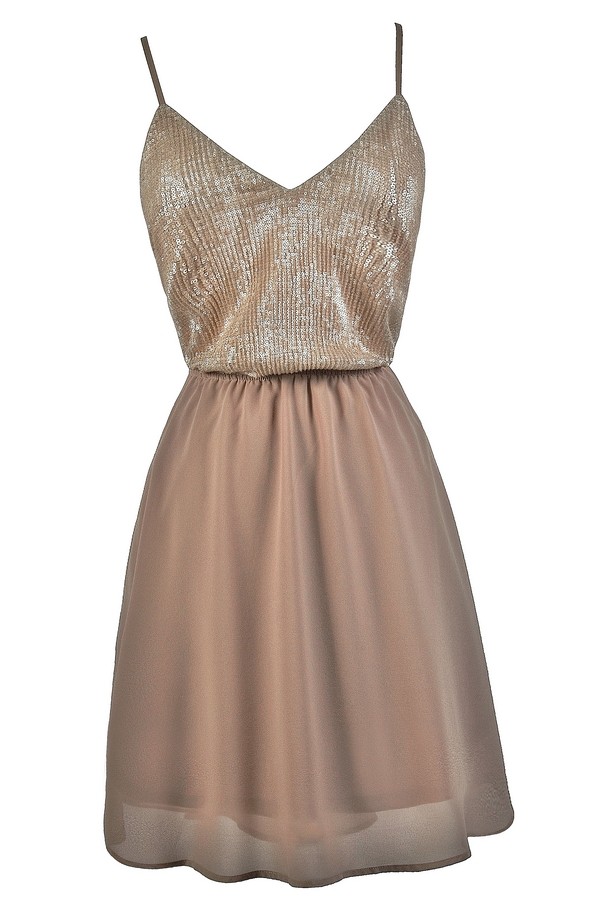 Pink Dress, Pink Sequin Dress, Blush Pink Party Dress Lily Boutique