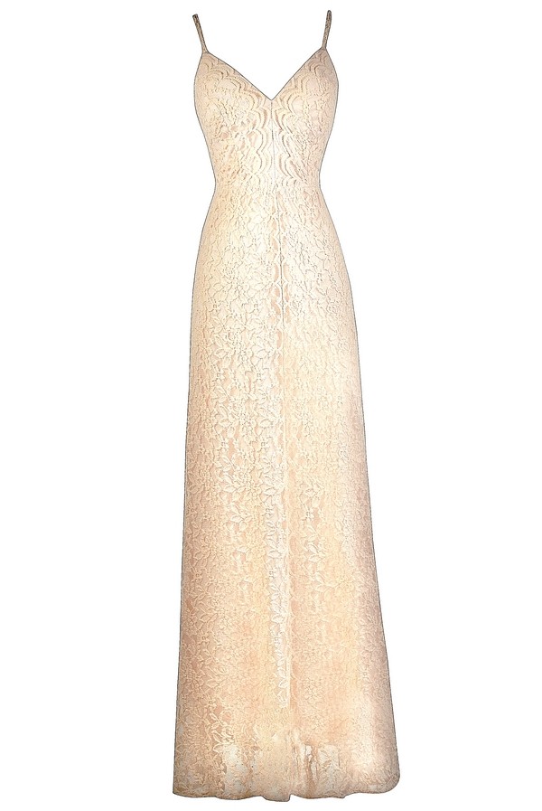 pink lace maxi