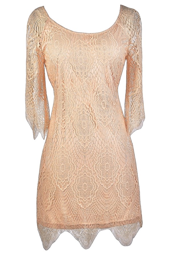 Pink Lace Sheath Dress, Cute Pink Lace Dress, Pink Lace Cocktail Dress