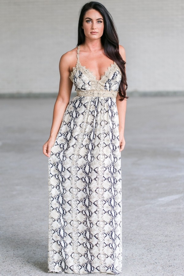 navy and gold maxi dress
