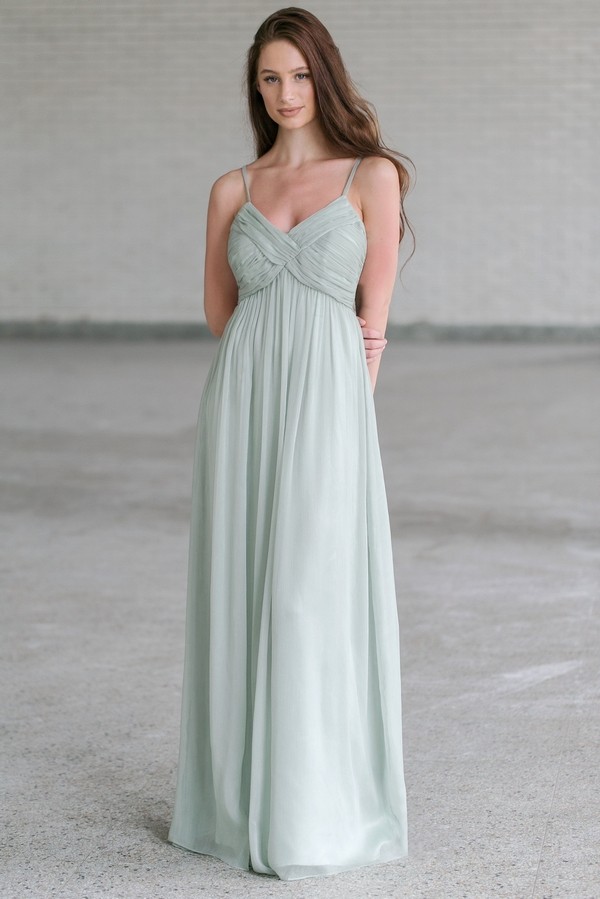  Sage  Green  Maxi Bridesmaid  Dress  Cute Sage  Green  Formal 