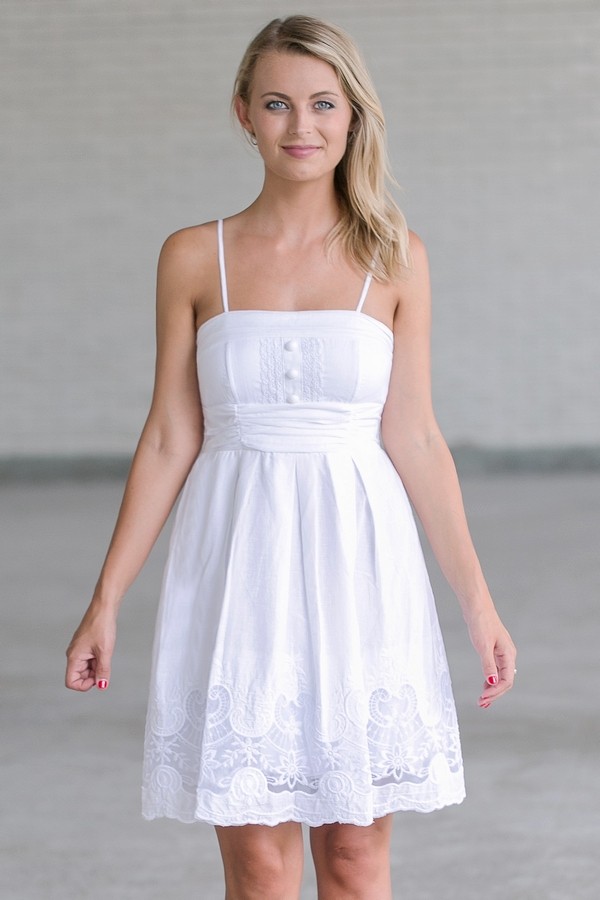 White embroidered sundress online