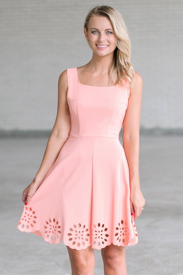 PEACH DUNE DRESS