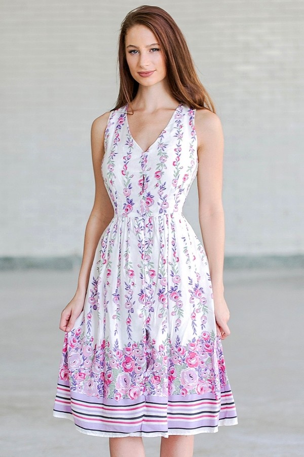 Dusky Petals Maxi Sundress in Pink with Floral Print