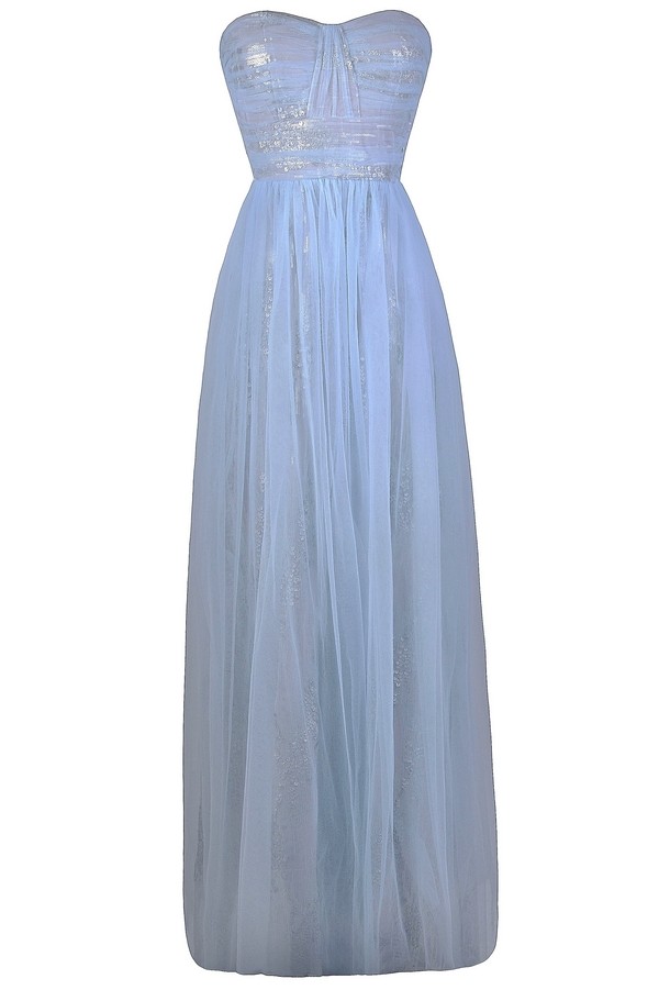 blue & silver dress