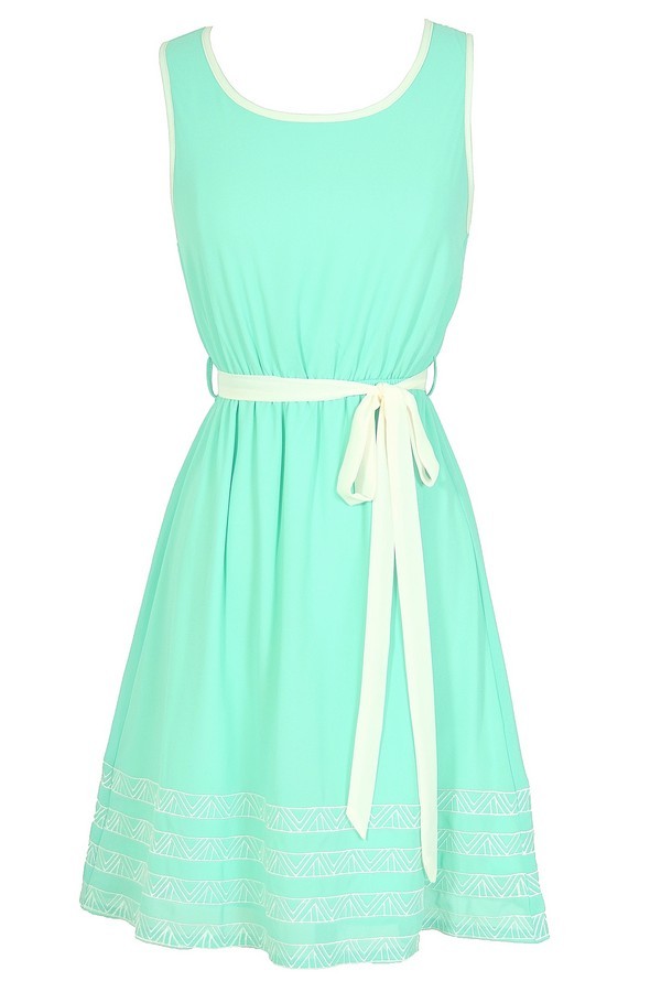 Cute Mint Juniors Dress, Mint Chiffon Dress, Cute Mint Summer Dress