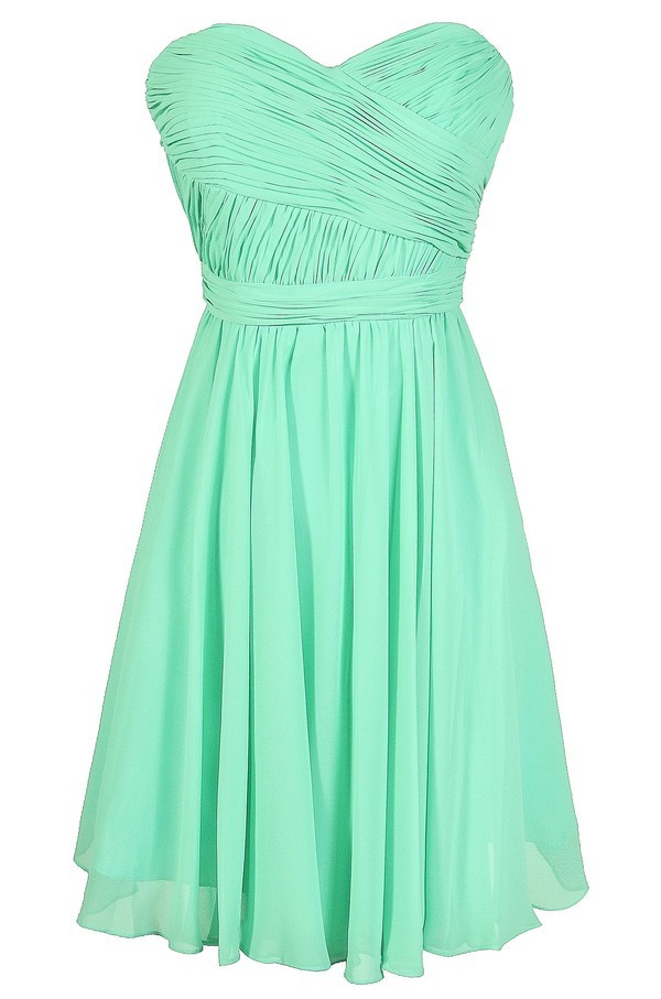 Mint Bridesmaid Dress, Green Bridesmaid Dress, Mint Chiffon Bridesmaid ...