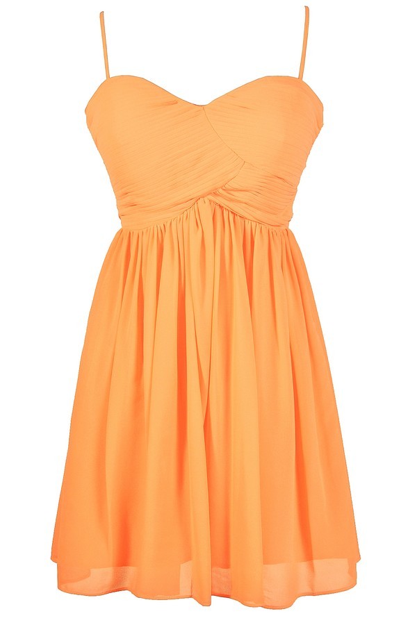 Lily Boutique Neon Coral Dress, Neon Orange Dress, Bright Neon Dress ...