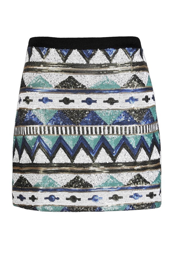 Aztec sequin mini skirt outfit outlet