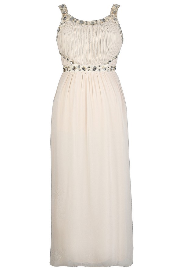 Plus Size Beige Maxi Dress Shop, 55 ...