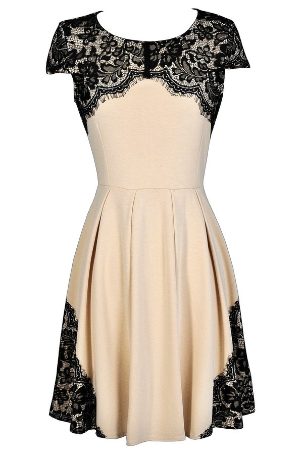 beige and black outfit