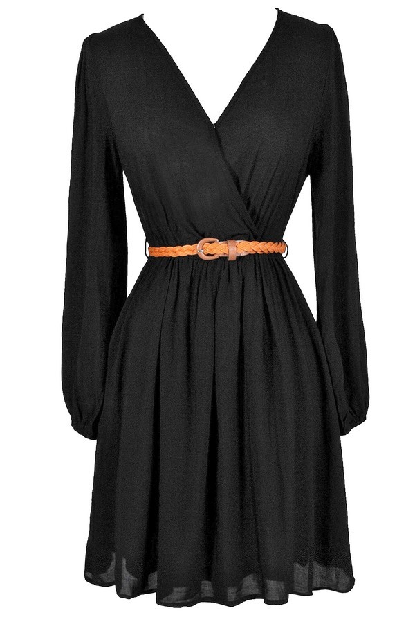 Cute Black Dress, Black Sundress, Cute Fall Dress, Black Fall Dress
