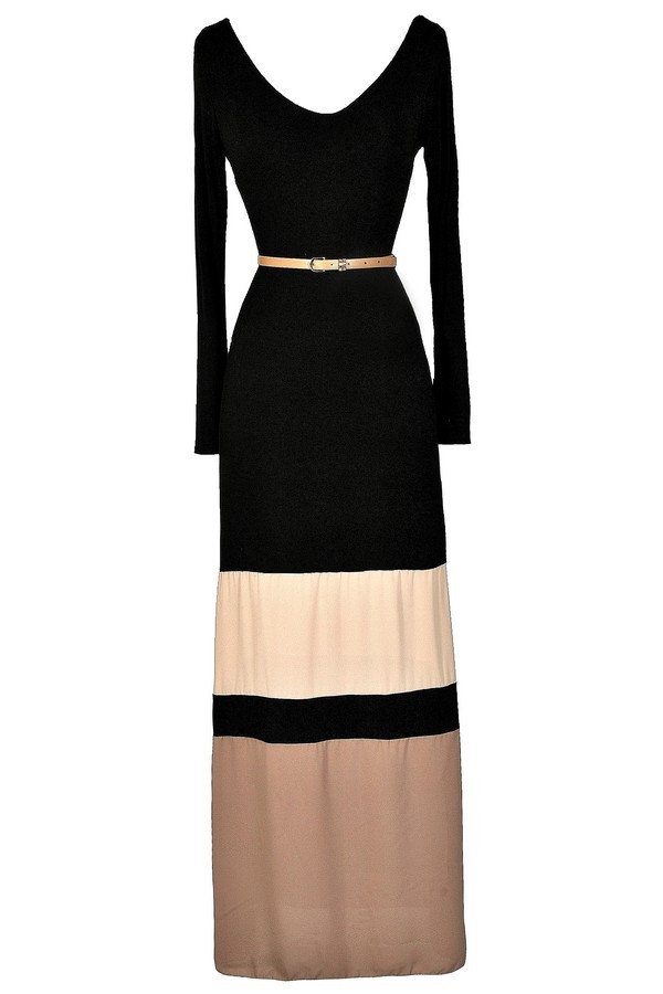 Fall Maxi Dress, Winter Maxi Dress, Black Maxi Dress, Longsleeve Maxi ...