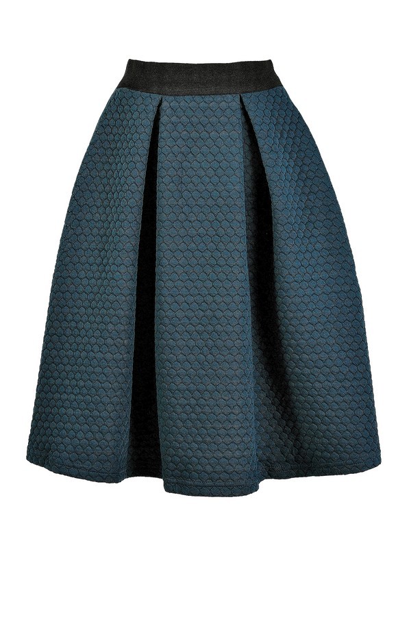 Navy pleated skirt quilt new arrivals