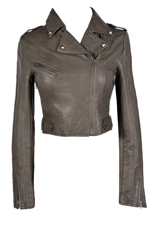 Grey moto jacket discount
