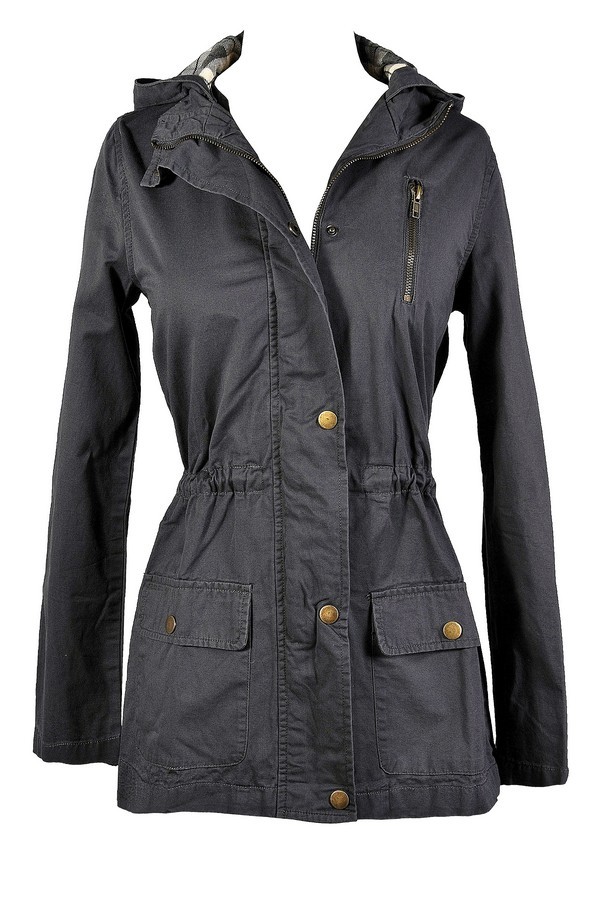 Grey Anorak Jacket, Cute Anorak Jacket, Grey Hiking Jacket, Grey Anorak