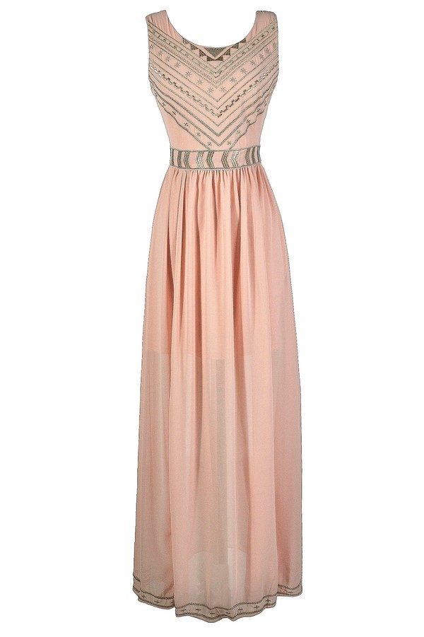 metallic embroidered maxi dress