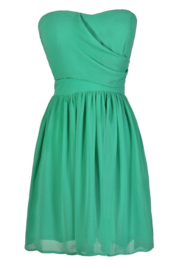 Green Bridesmaid Dress, Bright Green Dress, Cute Green Dress, Bright ...