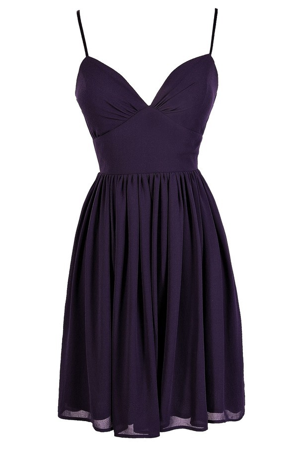 Purple Party Dress, Cute Purple Dress ...