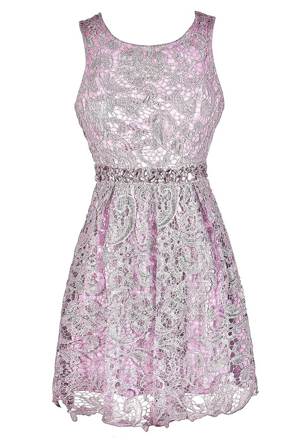 Lavender Lace Dress, Lavender Bridesmaid Dress, Purple Lace Bridesmaid ...
