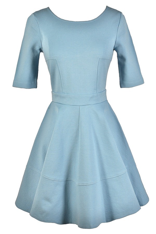 Pale blue dresses with sleeves clearance
