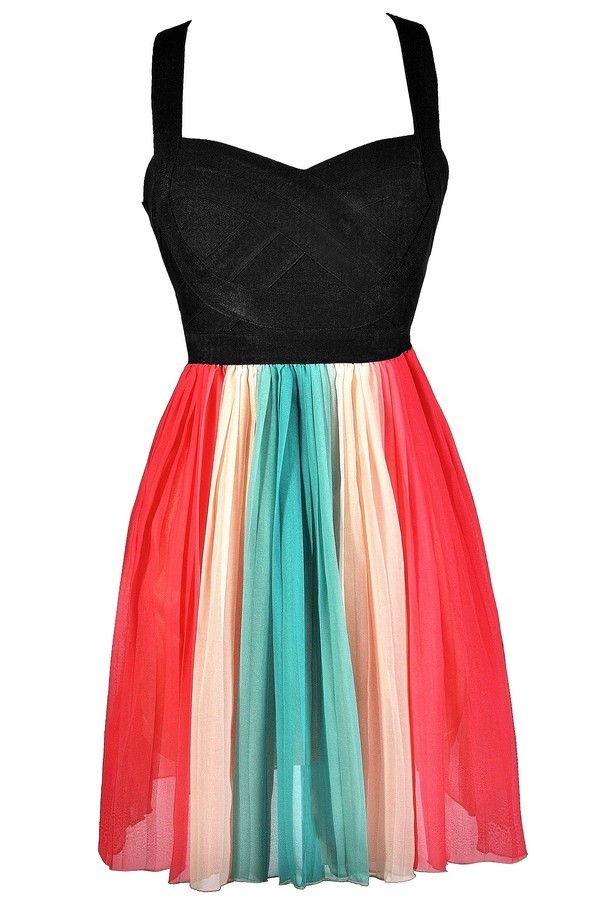 Rainbow Dress Cute Rainbow Dress Rainbow Party Dress Lily Boutique