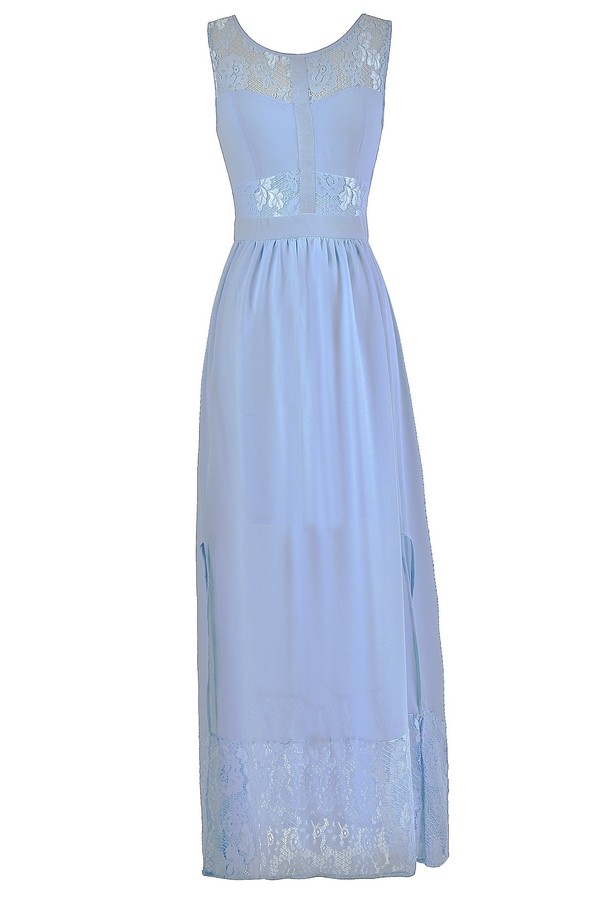 Pale Blue Maxi Dress Sky Blue Maxi Dress Cute Summer Dress Blue Maxi Dress Pale Blue Lace Dress Cute Maxi Dress Sky Blue Lace Summer Dress Pale Blue Maxi Bridesmaid Dress Lily