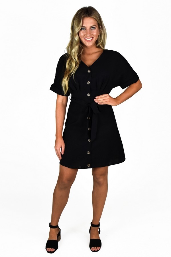 Black a line work dress hot sale