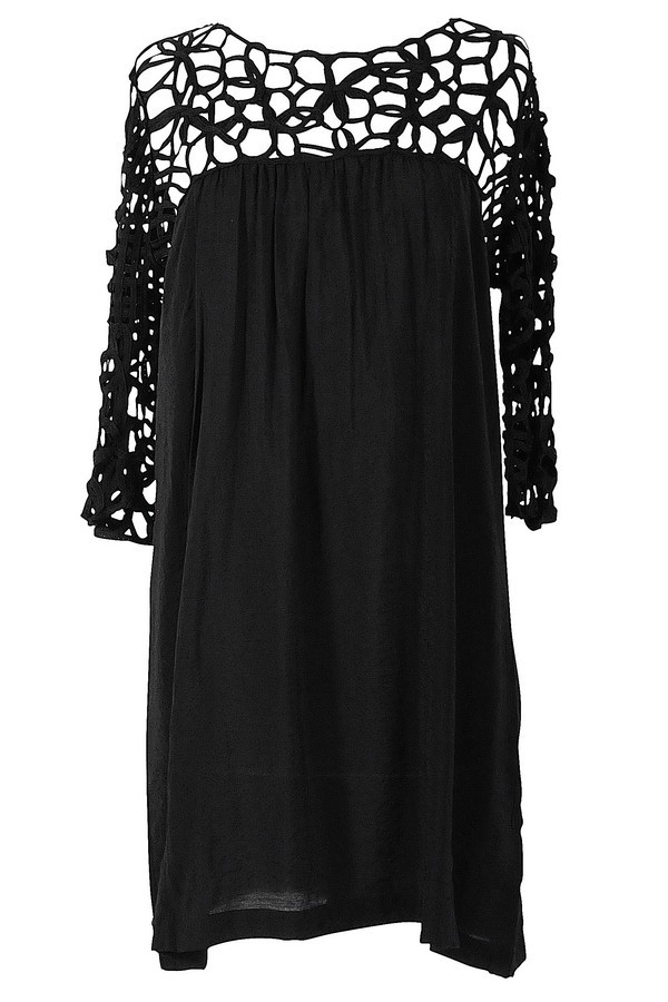 Macramé Maven Dress in Black Lily Boutique