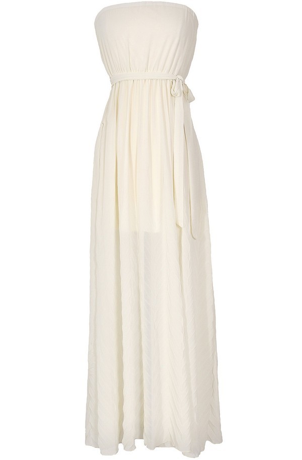 Lily Boutique Soft As Feathers Ivory Chiffon Maxi Dress - WHAT'S NEW ...
