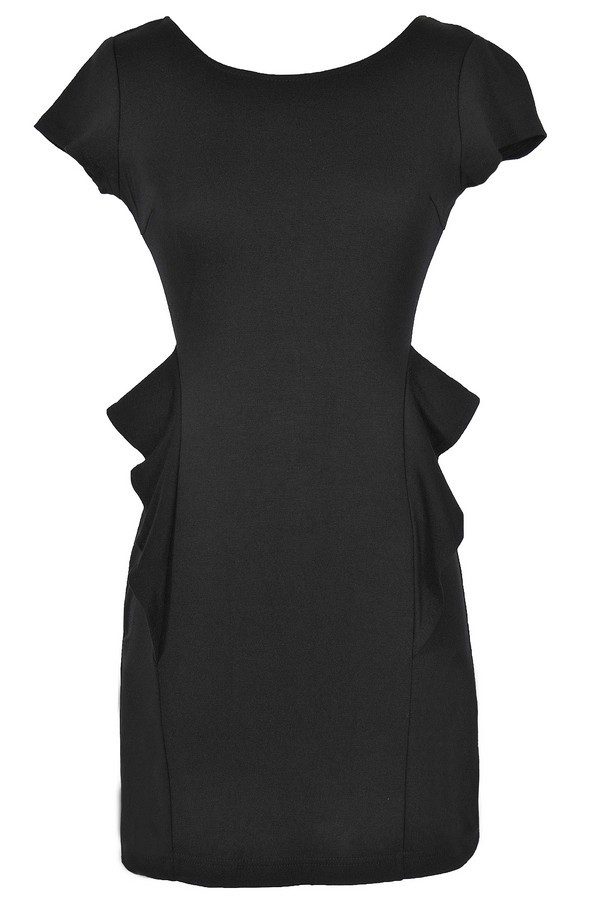 slim fit dress slacks Zara Peplum Formal Dress: Black
